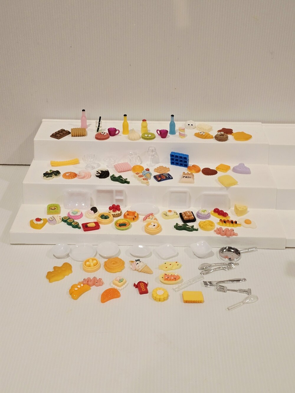 Miniature Dollhouse Food, Dessert And Drinks Huge Lot